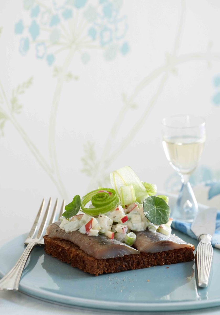 Madfoto — smørrebrød sildemad